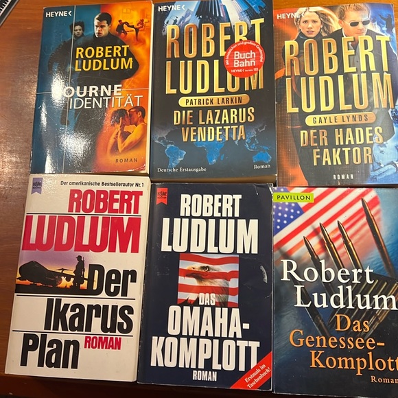 📌6 German Edition Robert Ludlum Romane Ikarus - Genessee -Omaha- Hades- Lazarus - Picture 1 of 12